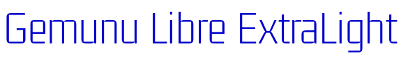 Gemunu Libre ExtraLight шрифт